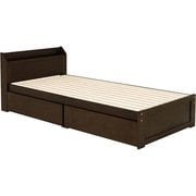 MB-5163S-DBR [引出し付シングルベッド 幅101×奥行210×高さ72×床面高34cm]