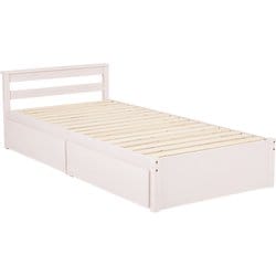 引出し付シングルベッド 幅98.5×奥行208×高さ63×床面高33cm MB-5110S-WS