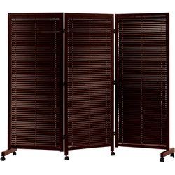ルーバーパーテーション3連 幅192×奥行40×高さ165cm MS-8113BR