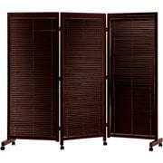 ルーバーパーテーション3連 幅192×奥行40×高さ165cm MS-8113BR