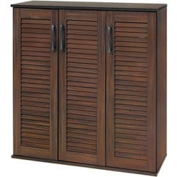 ルーバーシューズラック2点セット 幅89×奥行37×高さ95cm （1台） RSR-1701BR-2S