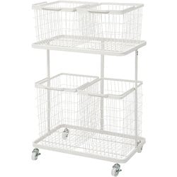 ランドリーラック 幅62.5×奥行43×高さ97cm KR-3946WH