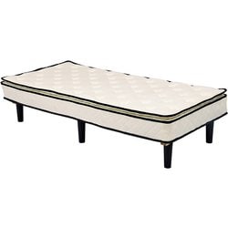 ポケットコイルマットレスベッド 幅95×奥行195×高さ46cm KMB-3108WH