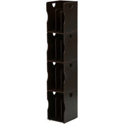 ブックスタンド 4個組 幅24.5×奥行25.5×高さ34.5cm（1台） MM-7205DBR-S