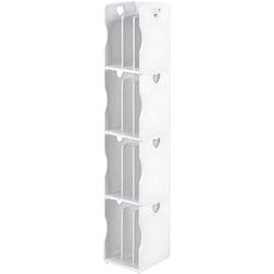 ブックスタンド 4個組 幅24.5×奥行25.5×高さ34.5cm（1台） MM-7205WH-S