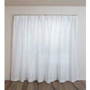 防炎加工 ミラーレースカーテン 無地調柄 幅100cm×丈198cm ホワイト 2枚組 日本製 22117