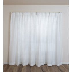 花粉キャッチ加工 ミラーレースカーテン 無地調 幅100cm×丈198cm ホワイト 2枚組 日本製 25012KA