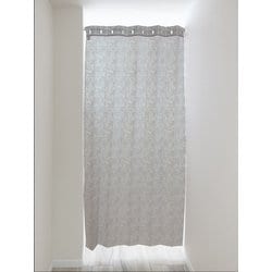 ぱたぱたアコーディオンカーテン アラベスク柄 幅100cm×丈250cm グレージュ 日本製 34079