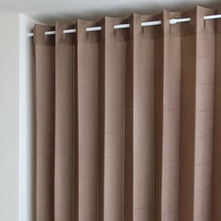 ぱたぱたアコーディオンカーテン ドット柄 幅100cm×丈250cm ブラウン 日本製 34078