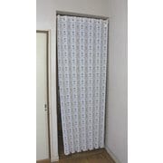 19350 [アコーディオンカーテン 小花柄 幅95cm×丈190cm アイボリー 日本製]