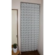 アコーディオンカーテン 小花柄 幅95cm×丈190cm グリーン 日本製 19350