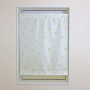 26041 [小窓パイルレースカーテン リーフ柄 幅70cm×丈90cm グリーン 日本製]