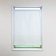 31208 [小窓パイルレースカーテン 水玉ドット柄 幅70cm×丈90cm ホワイト 日本製]