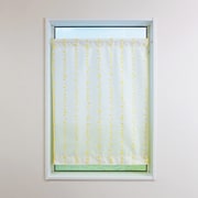 小窓パイルレースカーテン 水玉ドット柄 幅70cm×丈90cm イエロー 日本製 31208