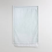 28025 [小窓レースカーテン ストライプ柄 幅70cm×丈90cm ホワイト 日本製]