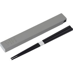 フィーリングイズグッド 19.5cm 箸＆ケース グレー