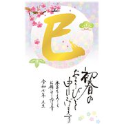 2025年 お年玉付き年賀はがき 金箔 3枚入 NO.1 D01