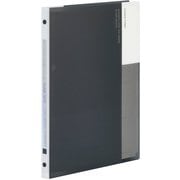 ルーズリーフ バインダー B5 クリーントーン 26穴 ブラック スリムタイプ F019-05