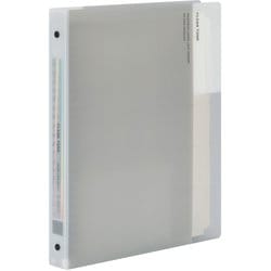 ルーズリーフ バインダー B5 クリーントーン 26穴 グレー ワイドタイプ F312-11