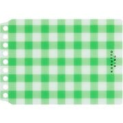 くるっとリング ミニサイズ バインダー 表紙 チェック柄 緑 1枚 カスタマイズ FMR9PB-03