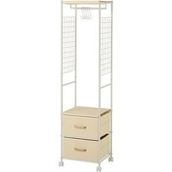 ハンガーラック 幅41.5×奥行40×高さ155cm KHR-3186WH