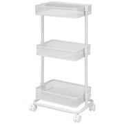 トローリーワゴン 幅38×奥行26×高さ80.5（46.5）cm KR-3365WH