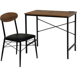 LDC-4698BR [デスクチェアセット デスク：幅80×奥行50×高さ72cm/チェア：幅45×奥行50×高さ76×座面高42cm]