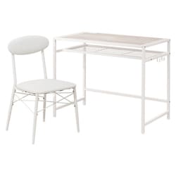 デスクチェアセット デスク：幅90×奥行50×高さ72cm/チェア：幅46×奥行46×高さ76.5×座面高42cm LDC-4658WH