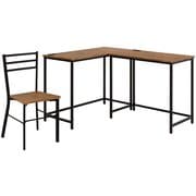 LDC-4697BR-TS [デスクチェア3点セット デスク：【大】幅100×奥行45×高さ72cm 【小】幅80×奥行45×高さ72cm/チェア：幅38.5×奥行45×高さ79.5×座面高42cm]