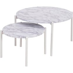 テーブル 大：幅64×奥行64×高さ34cm/小：幅44×奥行44×高さ27cm LT-4666MWH
