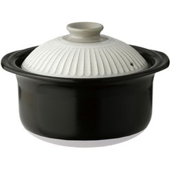 萬古焼 銀峯 菊花 ご飯鍋 「二重蓋」 2合炊き ごはん 土鍋/直火 レンジ オーブン OK/日本製/粉引 ホワイト 41161
