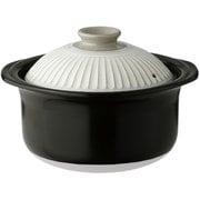 萬古焼 銀峯 菊花 ご飯鍋 「二重蓋」 2合炊き ごはん 土鍋/直火 レンジ オーブン OK/日本製/粉引 ホワイト 41161
