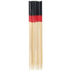 竹製品 飾り串 ピック 9cm 10本組 推し色PICS 2色かんじょう串/天然竹/日本製/赤 黒 19010