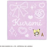 28-2030071 [サンリオキャラクターズ ビッグリボンクロミ 25cm×25cm パープル タオルハンカチ イニシャルA]