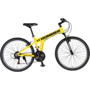 マウンテンバイク 26×2.25インチ 21段変速 AL-MTB2621Fsus イエロー