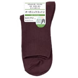 FR017T590Z23 [ロークルーソックス オーガニックC 3×1リブ ワイン 23～25cm]