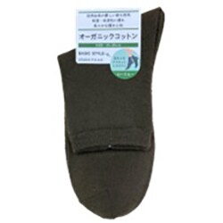 FR018T980Z23 [ロークルーソックス オーガニックC ベタ無地 モカオリーブ 23～25cm]