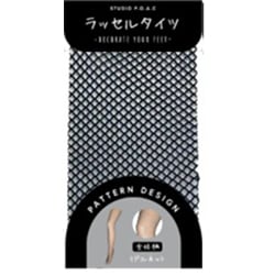 網タイツ ラッセル 中ネット ブラック M-L TE650T090Z61