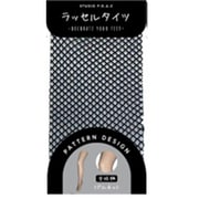 網タイツ ラッセル 中ネット ブラック M-L TE650T090Z61