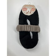 JM068T090Z23 [ルームシューズ バンド付き無地 ブラック 23～25cm]