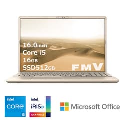 ヨドバシ.com - 富士通 FUJITSU ノートパソコン/FMV AHシリーズ/16.0型 WUXGA/Core i5 1235U/メモリ 16GB /SSD 512GB/スーパーマルチドライブ/Windows11 Home/Office Home and Business  2024/顔認証/ベージュゴールド/ヨドバシカメラ限定モデル FMVA47J3GC 通販【全品無料 ...