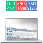 ノートパソコン/FMV AHシリーズ/16.0型 WUXGA/Ryzen7 7735U/メモリ 16GB/SSD 512GB/BDドライブ/Windows11 Home/Office Home and Business 2024/ファインシルバー FMVA53J3S