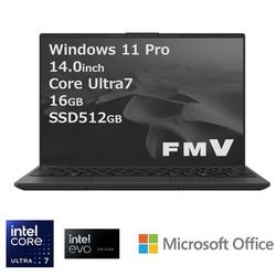 ヨドバシ.com - 富士通 FUJITSU EVO対応モバイルパソコン FMV/UHシリーズ/14.0型 WUXGA/Core Ultra 7  155H/メモリ 16GB/SSD 512GB/Windows 11 Pro/Office Home and Business  2024/ピクトブラック/ヨドバシカメラ限定モデル FMVU90J3BC 通販【全品無料配達】