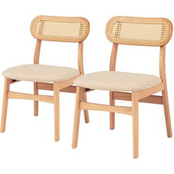 チェア2点セット 幅46.5×奥行54.5×高さ76×座面高42cm FL-8654NA-2S