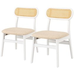チェア2点セット 幅46.5×奥行54.5×高さ76×座面高42cm FL-8654WH-2S