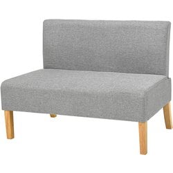 ダイニングソファ2P 幅105×奥行64.5×高さ77×座面高42cm FL-8615NA-LGY