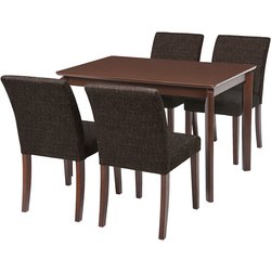 ダイニング5点セット テーブル：幅110×奥行70×高さ70.5cm/チェア：幅43×奥行57×高さ81×座面高44cm VDS-7301DBBR-5S