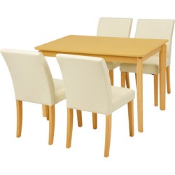 ダイニング5点セット テーブル：幅110×奥行70×高さ70.5cm/チェア：幅43×奥行57×高さ81×座面高44cm VDS-7301NAPW-5S