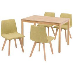 ダイニング5点セット テーブル：幅110×奥行70×高さ72cm/チェア：幅44×奥行51×高さ74×床面高41cm SH-8618LNT-GR-5S