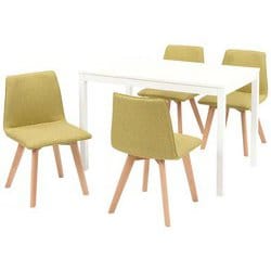 ダイニング5点セット テーブル：幅110×奥行70×高さ72cm/チェア：幅44×奥行51×高さ74×床面高41cm SH-8618WH-GR-5S